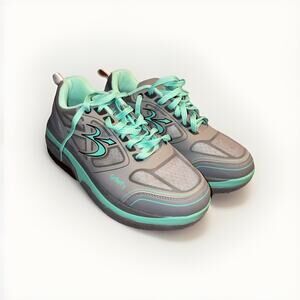 Sneaker Gdefy Gravity Defyer Ion TB9022FGU-XW Grey Teal Comfort Fit Womens Sz 10